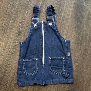 Billy The Kid vintage Kids Denim Overalls with Front Zipper